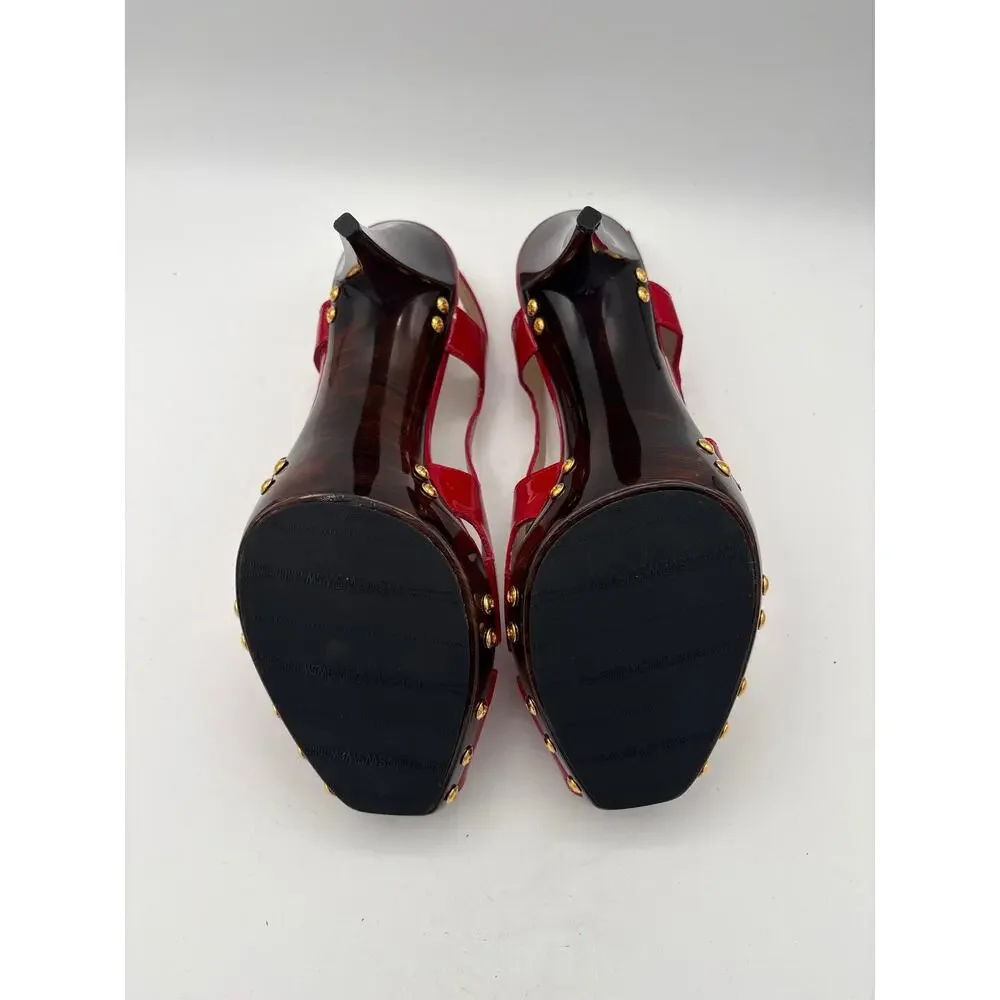 Women’s Stuart Weitzman Size 8.5 Bright Red Strappy Pumps